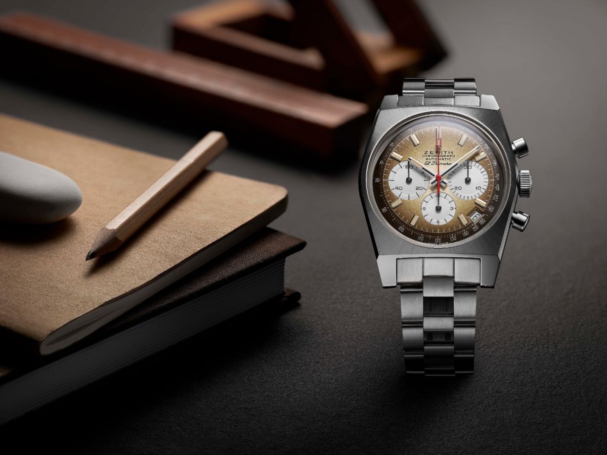 腕錶配有兩款與1969年作品同款的錶鏈及錶帶供選擇，「Ladder」精鋼錶鏈是早期El Primero腕錶標誌性Gay Freres錶鏈的現代版本，滲出一抹的復古格調。（$66,500）