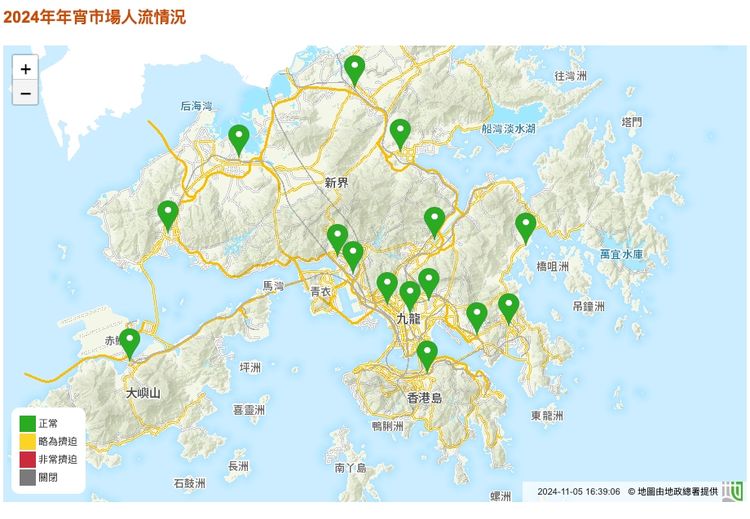 年宵市場2024, 全港15個年宵市場開鑼, 食環署以紅黃綠燈顯示人流, 時間地點, 入場須知, hkbt, 香港財經時報