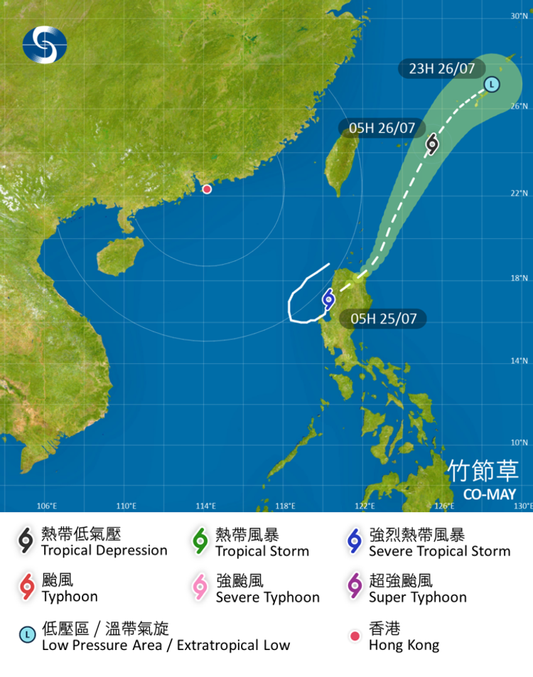 竹節草、范斯高唔入界 本港風勢微弱！天文台：今明酷熱 高溫會觸發雷雨