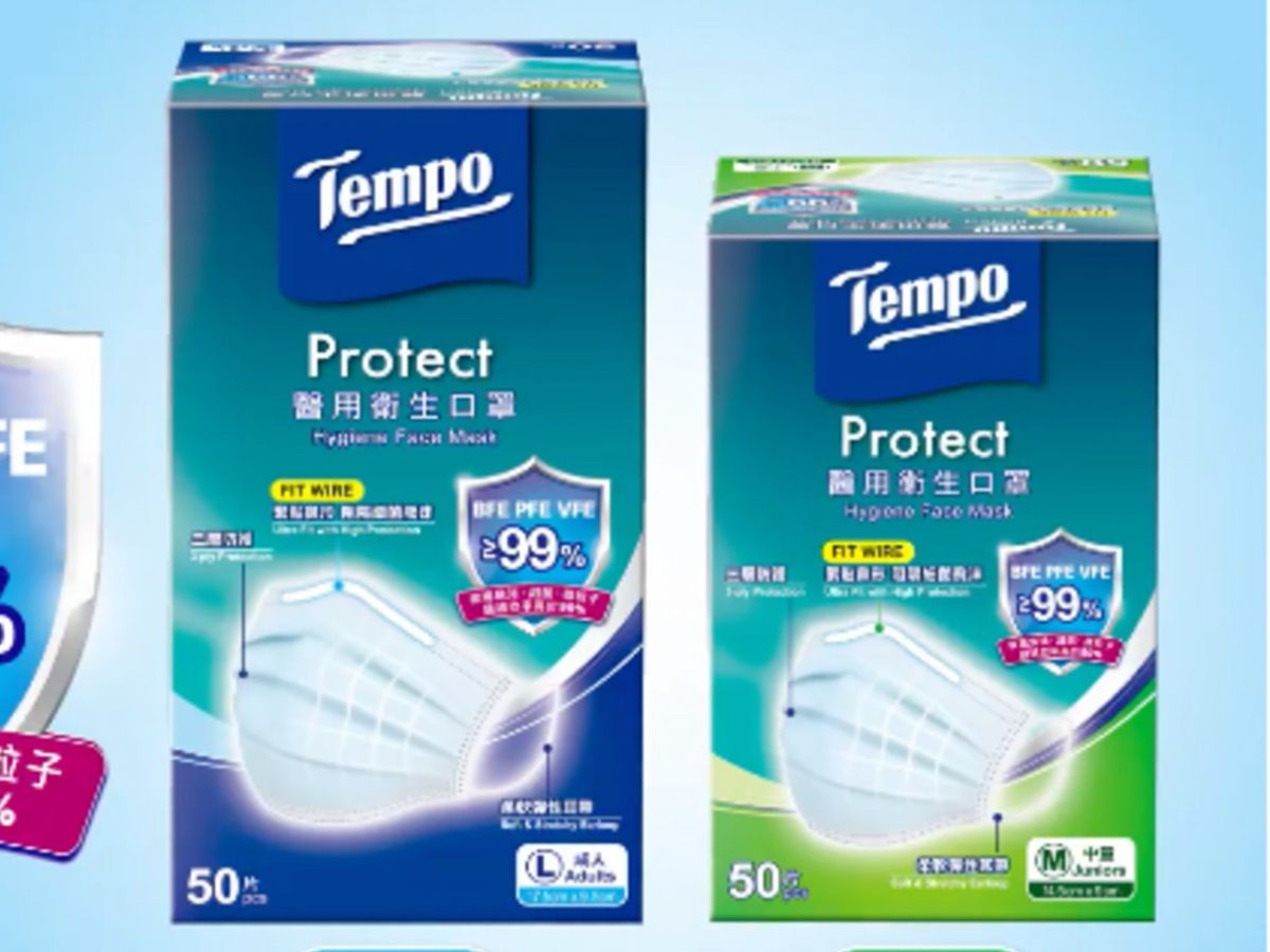 Tempo都出口罩！台灣製Protect醫用衛生口罩售175元！網民：有冇香味