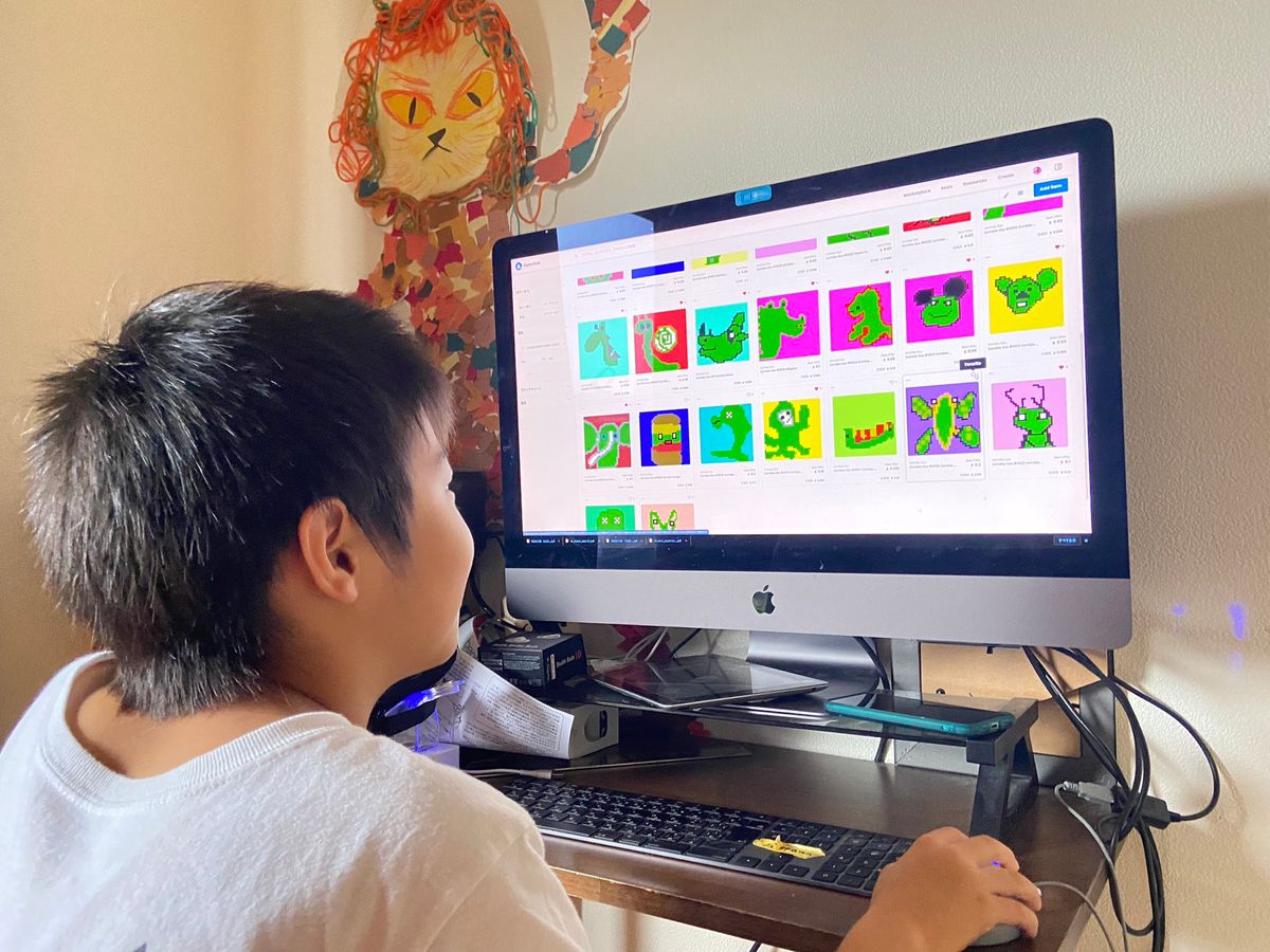 日本小學生NFT拍賣畫作｜3分鐘創作一幅畫｜1分鐘賺1.4萬港元｜爆紅全靠2個原因