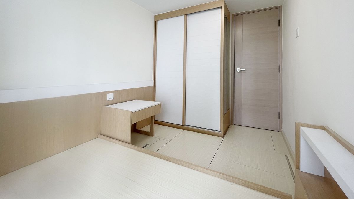 居屋裝修, 錦豐苑, 三房變四房, 地台, 儲物空間, 客廳加設壁報區展示子女畫作