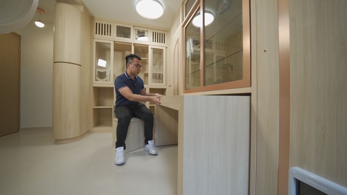 居屋裝修, 藍田居屋, 康華苑423呎喵居設計, 隱藏傢俬, 活動空間, 香港財經時報