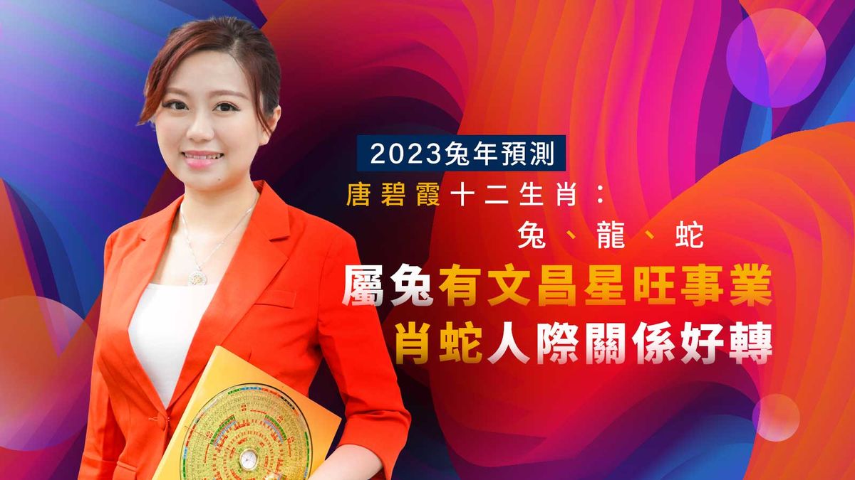 兔年2023運程唐碧霞十二生肖：兔、龍、蛇｜屬兔有文昌星旺事業｜肖蛇人際關係好轉