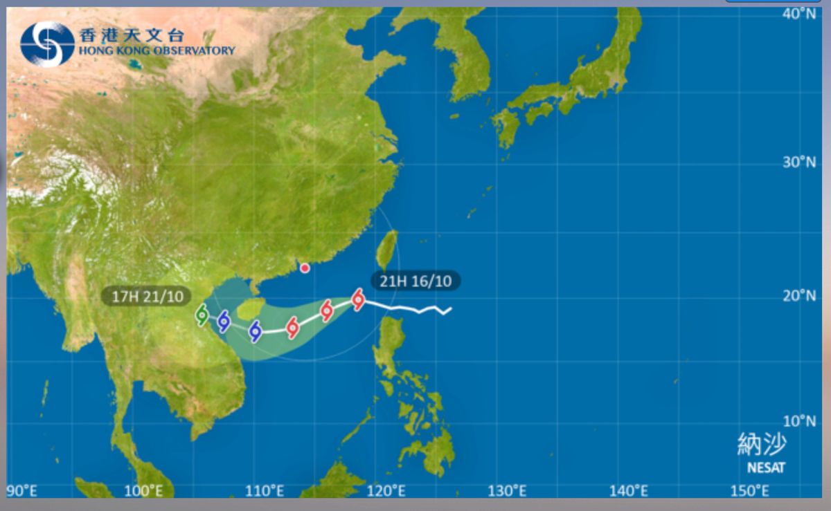 熱帶氣旋納沙路徑