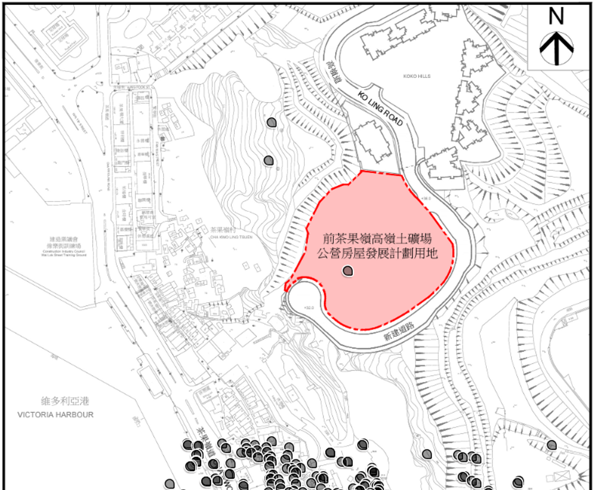 公屋, 公屋2023, 前茶果嶺礦場興建公屋, 擬建2070個單位, 2030年落成, 未來5年公屋落成量, 位置一覽, hkbt, 香港財經時報