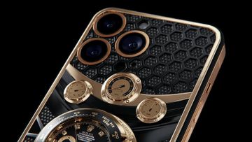 勞力士, rolex, apple, 杜拜限量版iphone15, 將勞力士地通拿嵌入機背, 最貴索價4407774港元, 全線每個版本限量3部, 多圖, hkbt, 香港財經時報