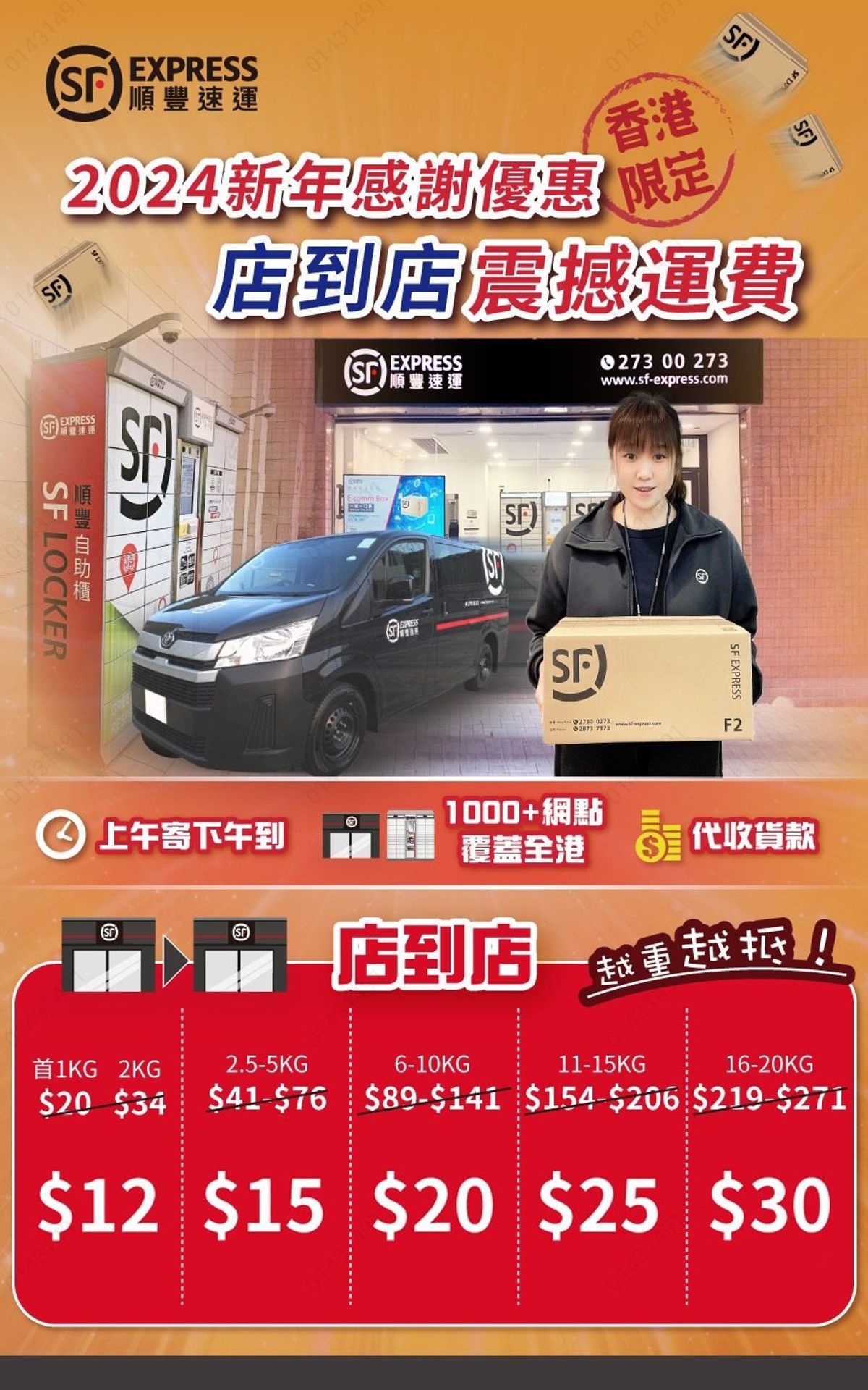 「店到店」服務的運費優惠最高