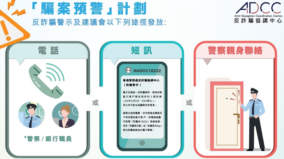 網絡安全2024｜反詐騙協調中心以短訊方式為市民提供騙案預警