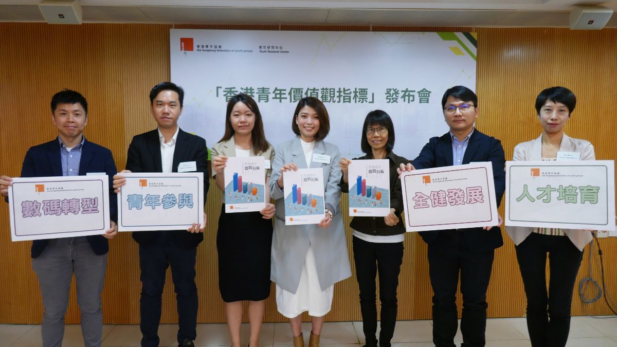 香港青年協會青年研究中心公布最新一項「青年價值觀指標2022」調查結果。受訪青年對未來盼望上升 對兩文三語及創意信心不足。