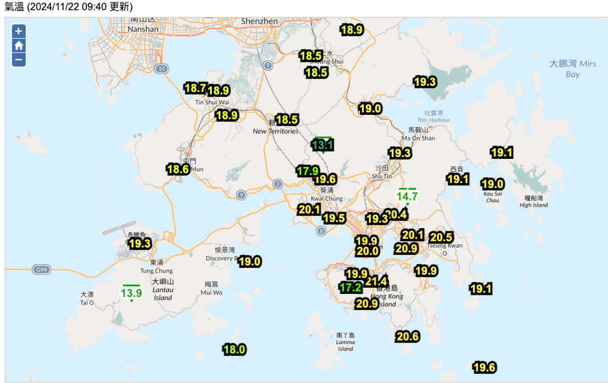 最新天氣消息｜氣溫回升最高約23度！周末無雨、下周顯著轉涼｜香港九天天氣預報