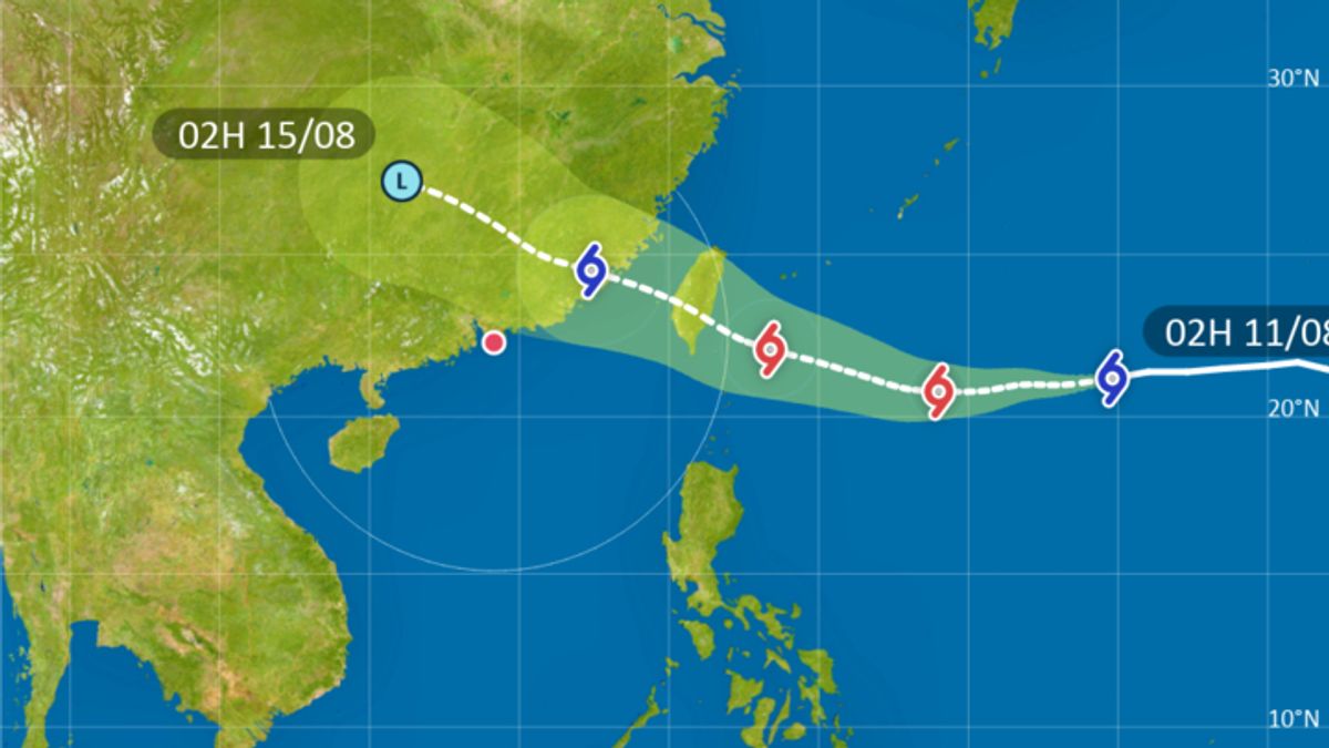 天文台8月11日熱帶氣旋楊柳路徑圖預測