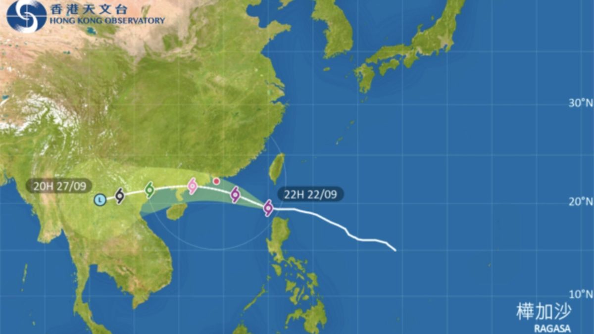 香港天文台：周二下午2時20分改發八號風球｜兩個因素評估周二晚較後時間至周三初改發更高風球
