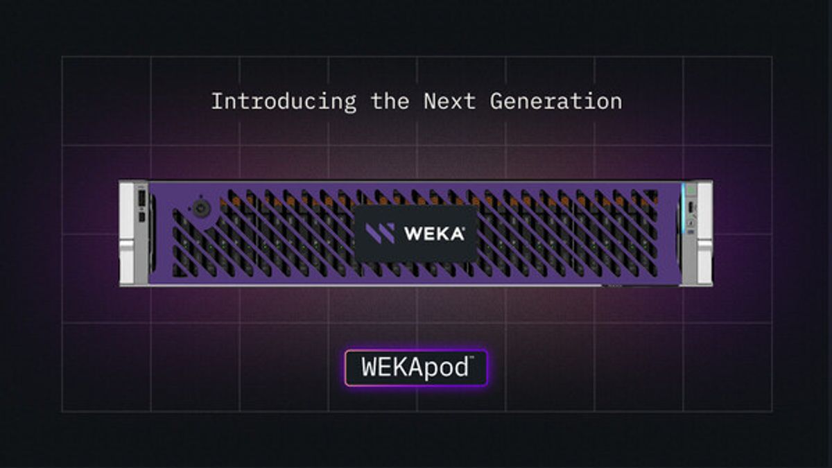 WEKA 推出新一代WEKApod 設備，重新定義人工智能儲存經濟效益