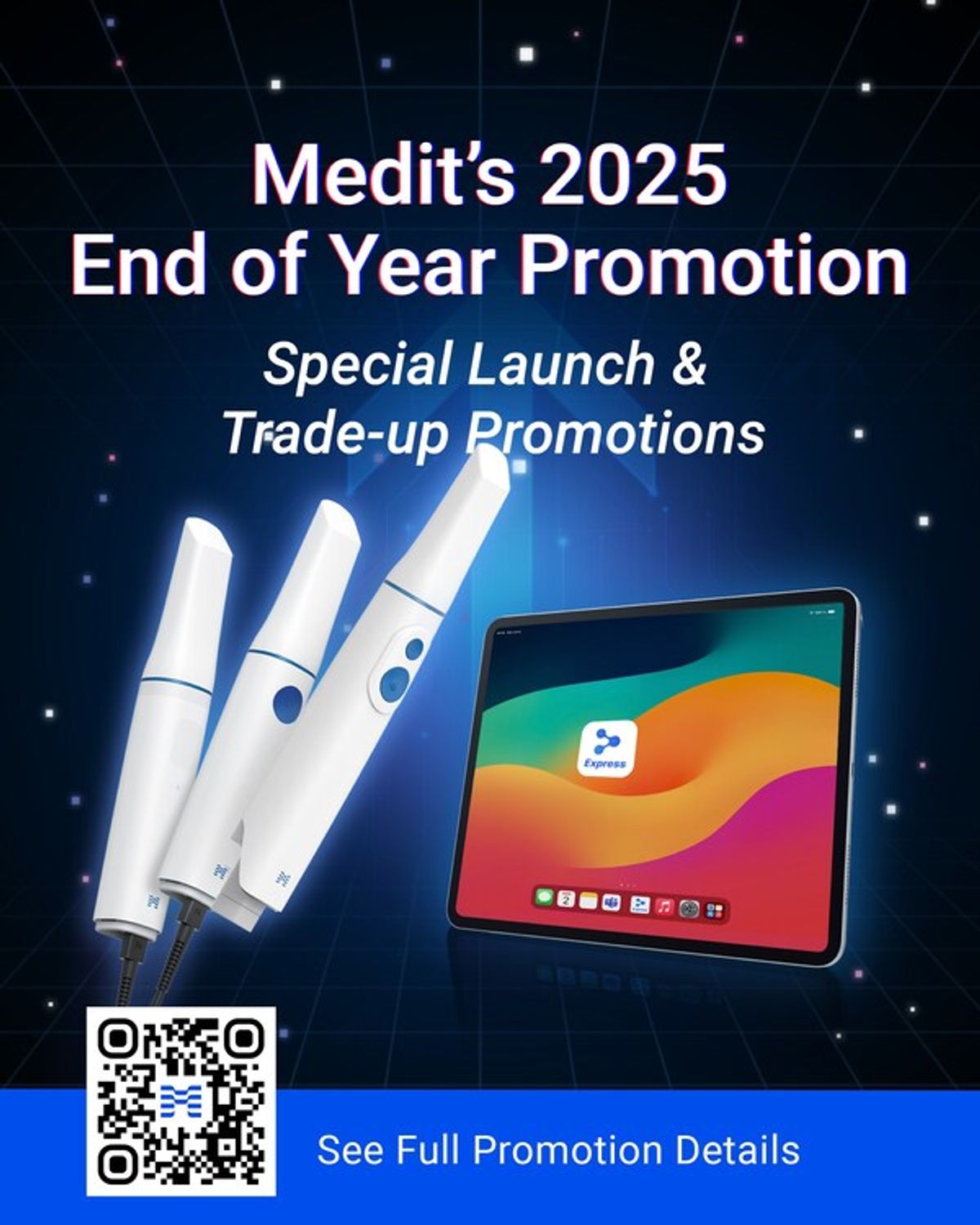3D牙科掃描解決方案的全球領導者Medit宣布啟動「Medit 2025年終促銷活動」。這項限時活動將為全球牙科專業人士帶來重大福利。