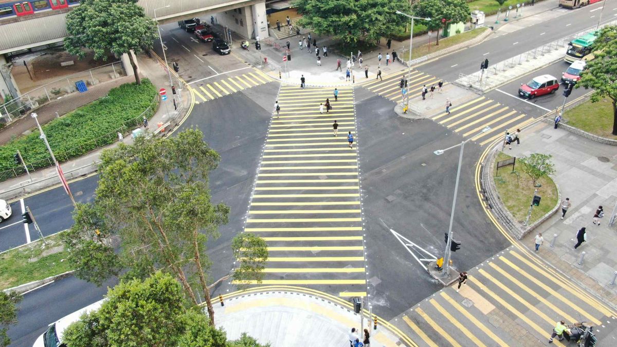 沙田安明街／安睦街對角行人過路處